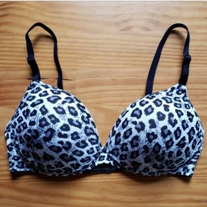 Black & White Leapord Print Bra | Vassarette